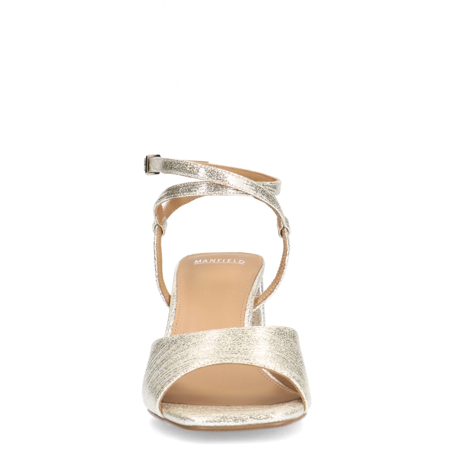 Goudkleurige sandalen met hak