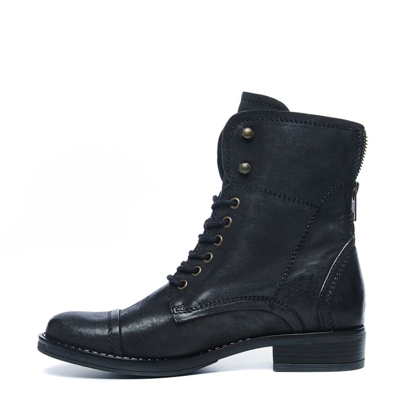 Schwarze Biker Boots