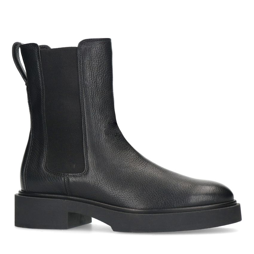 Zwarte leren chelsea boots