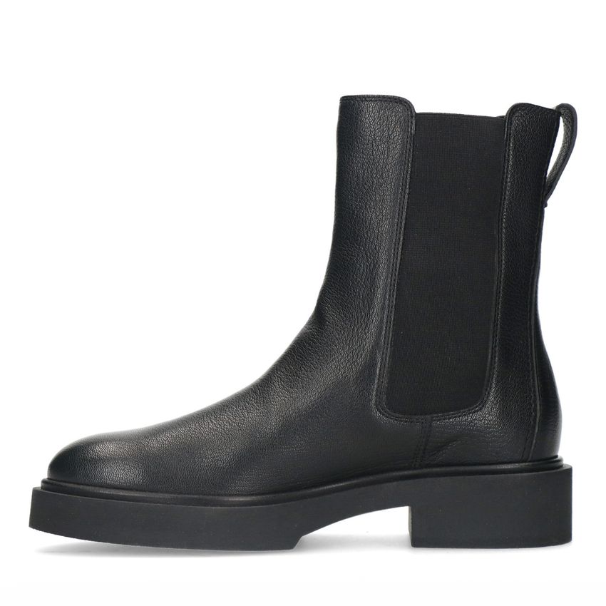 Zwarte leren chelsea boots