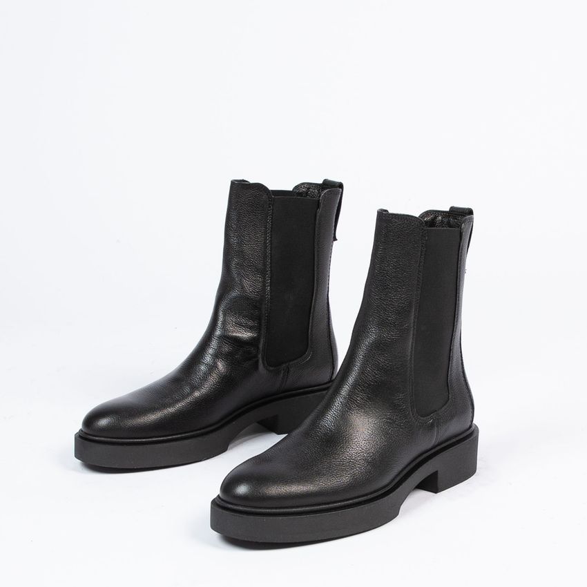 Zwarte leren chelsea boots