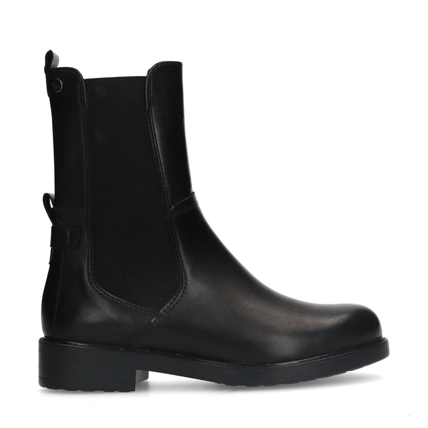 Zwarte leren chelsea boots