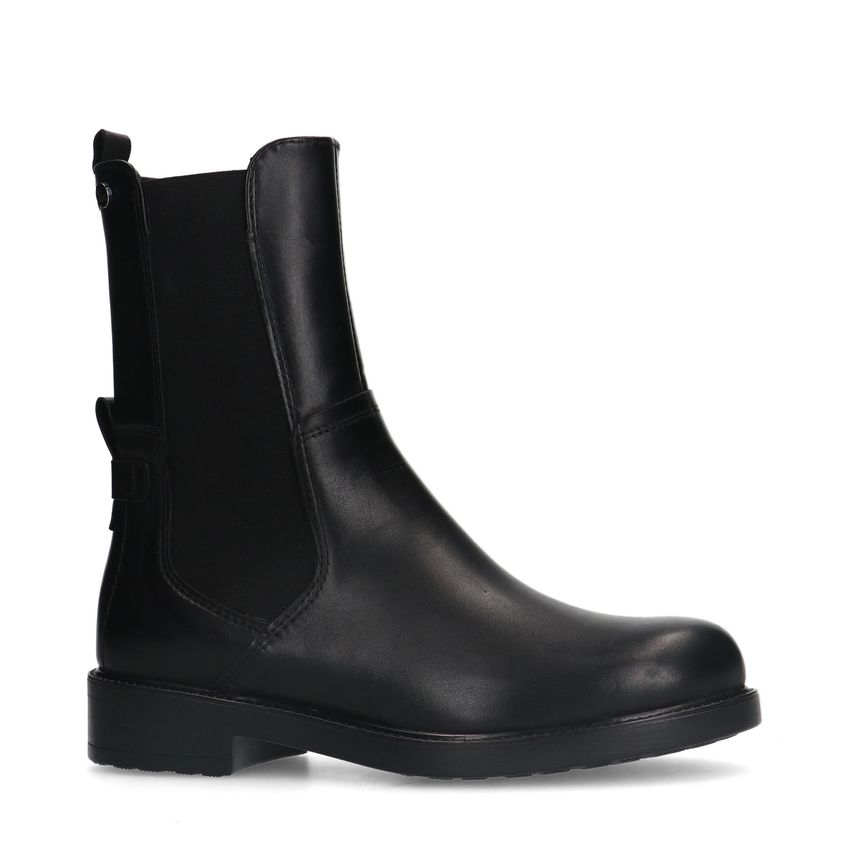 Zwarte leren chelsea boots