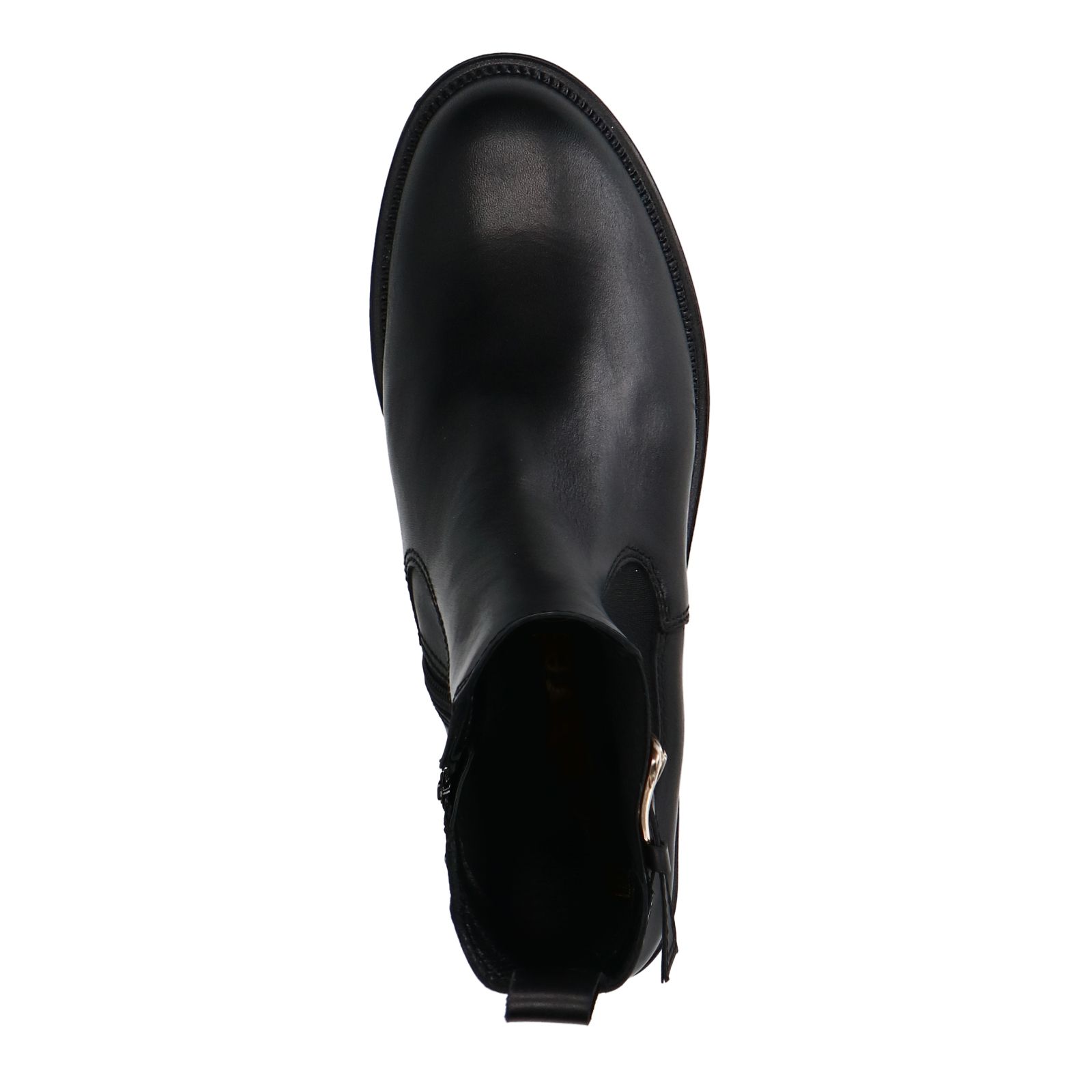 Zwarte leren chelsea boots met gesp