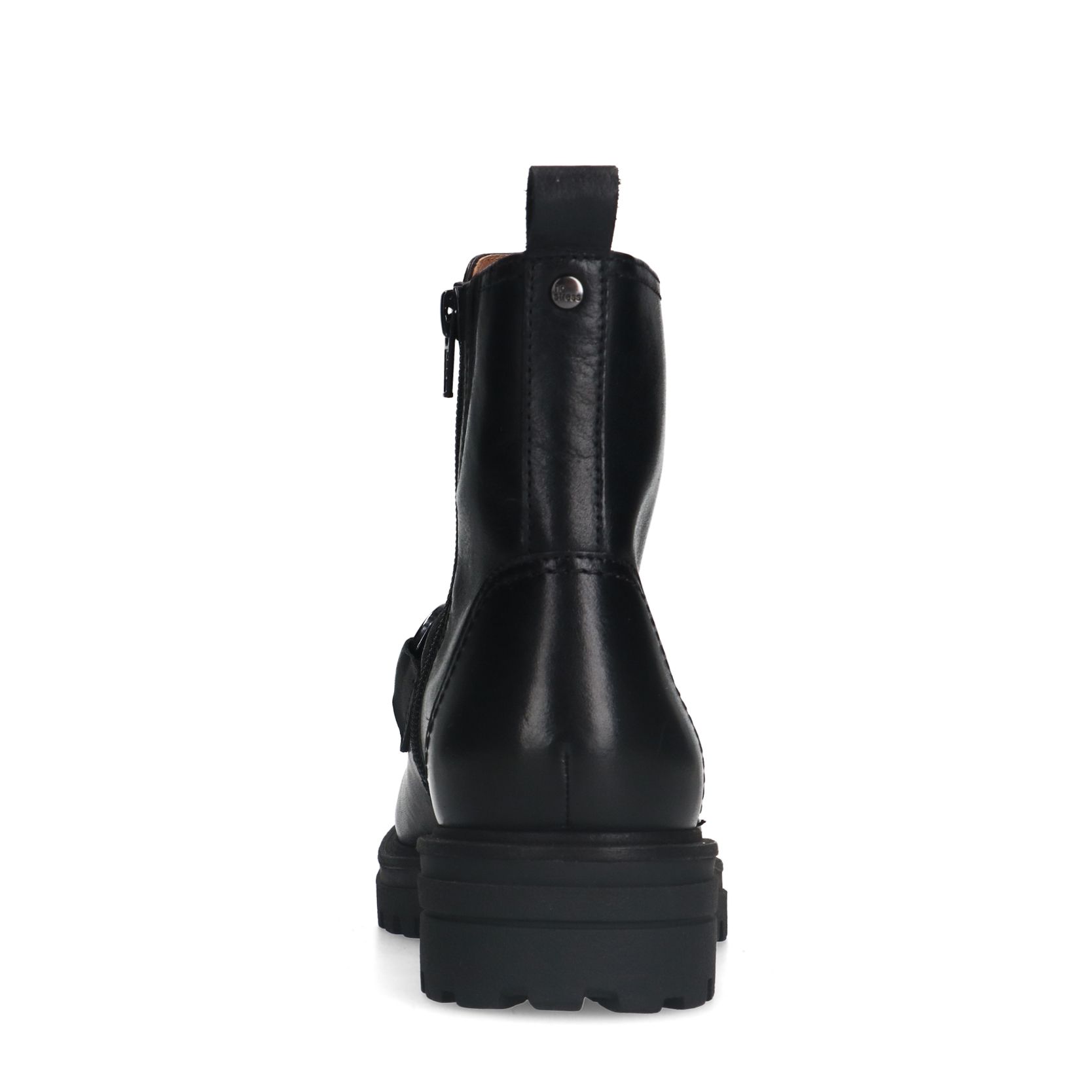 Zwarte leren boots met chain