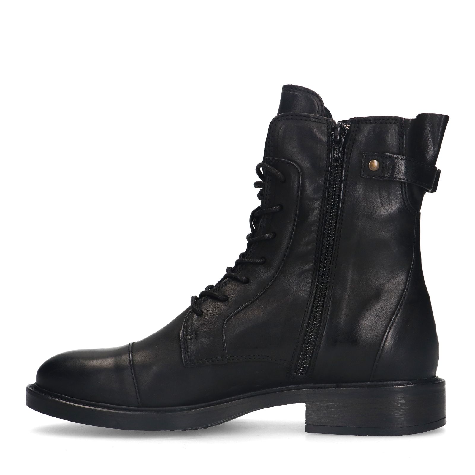 Zwarte leren veterboots