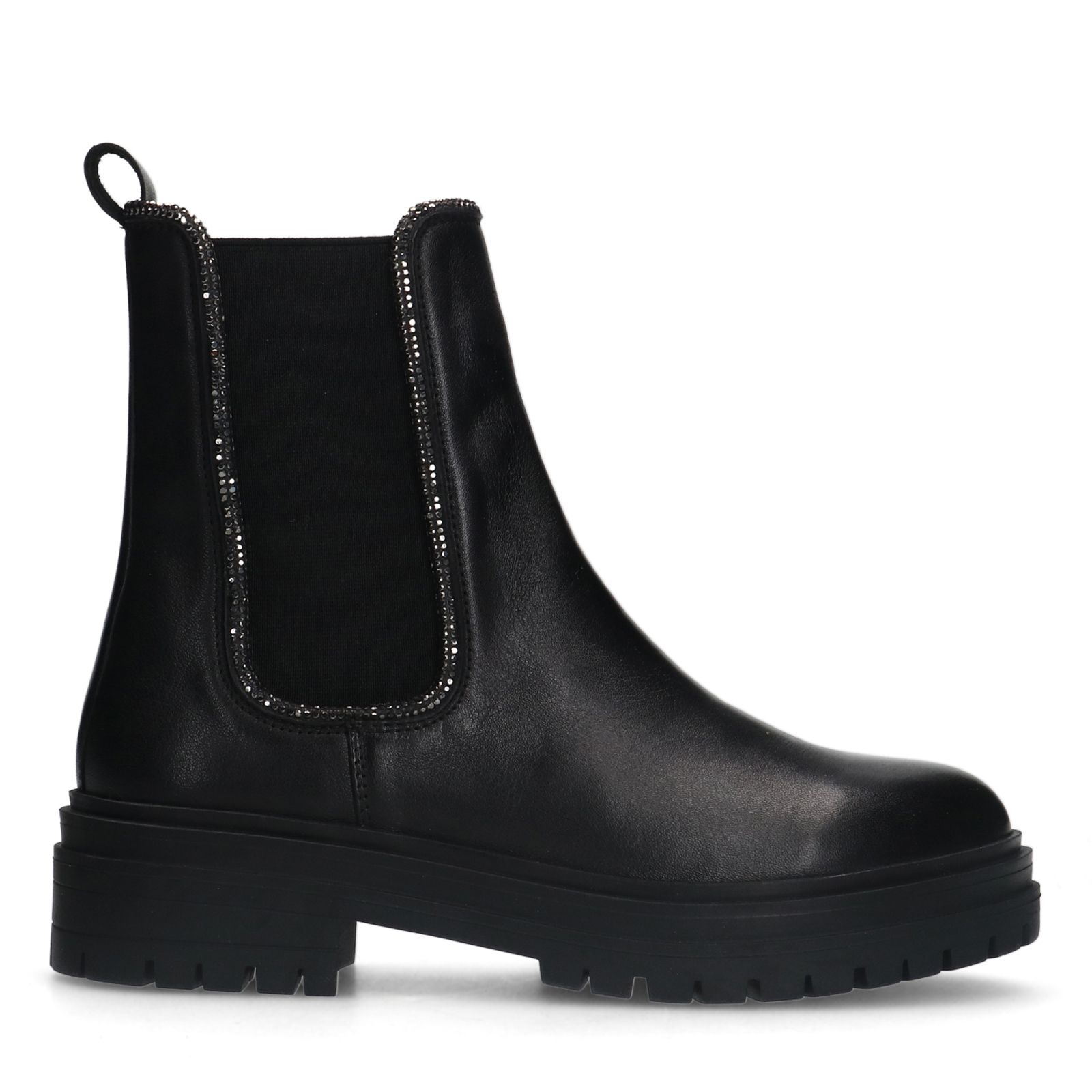 Zwarte leren chelsea boots