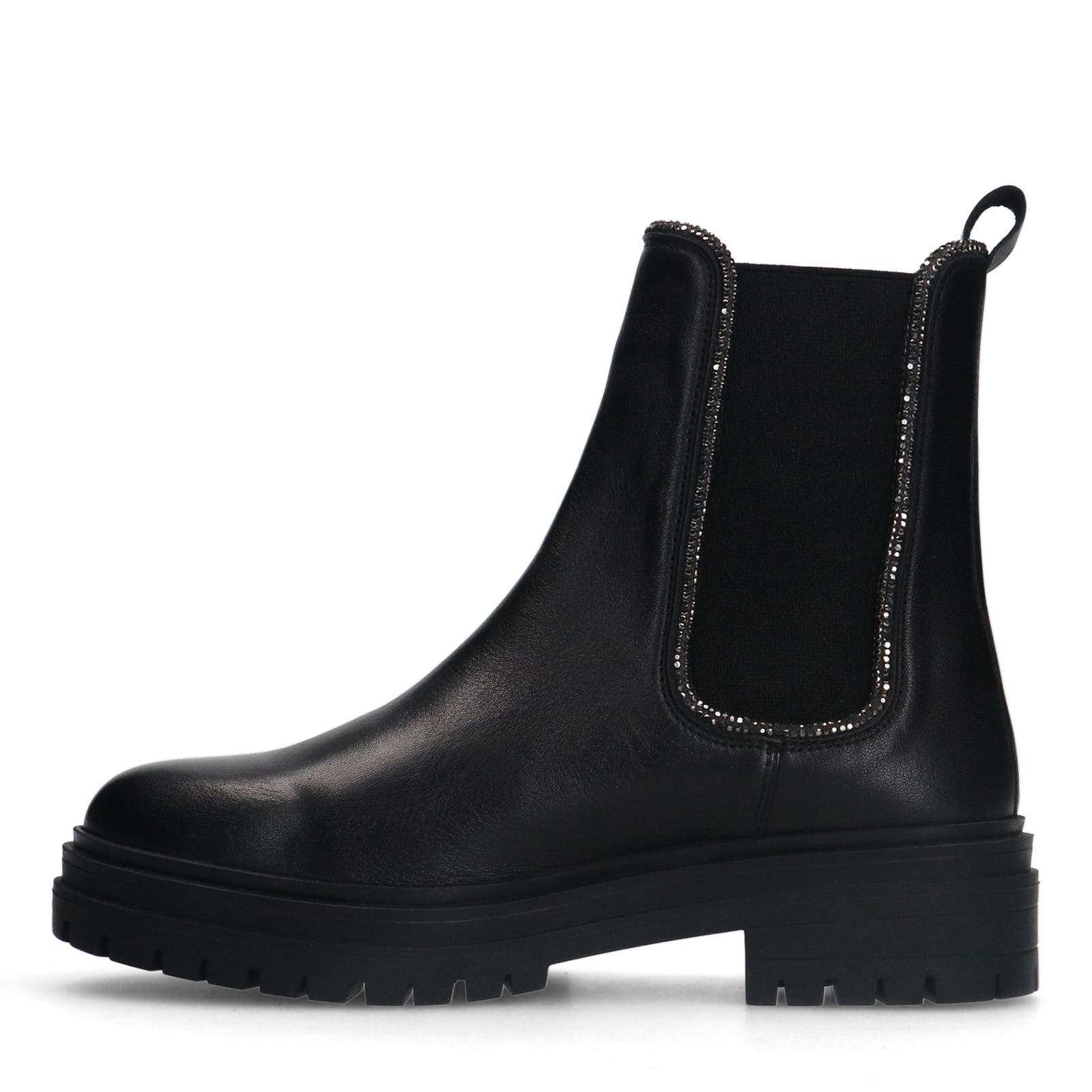 Zwarte leren chelsea boots