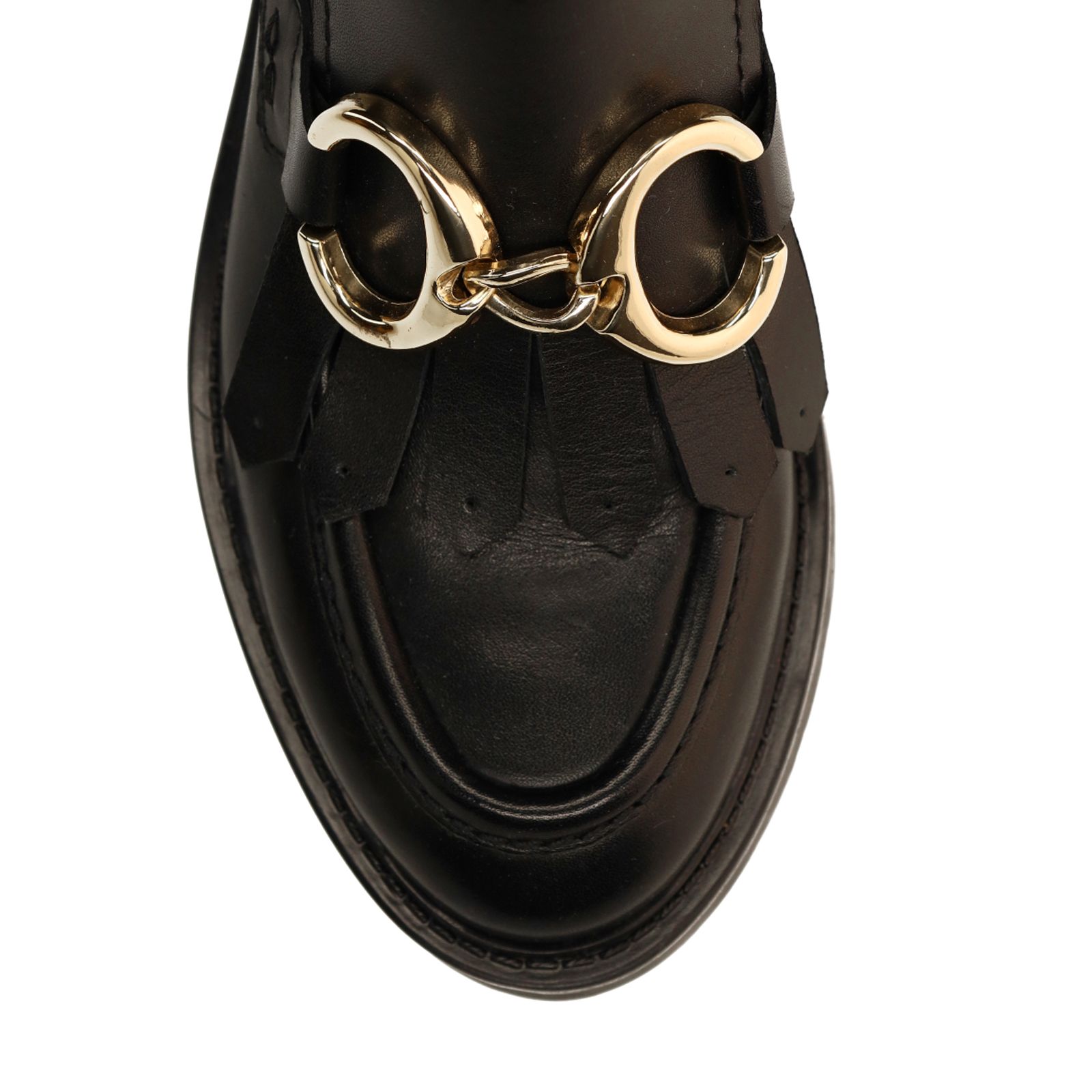 Schwarze Lederstiefeletten