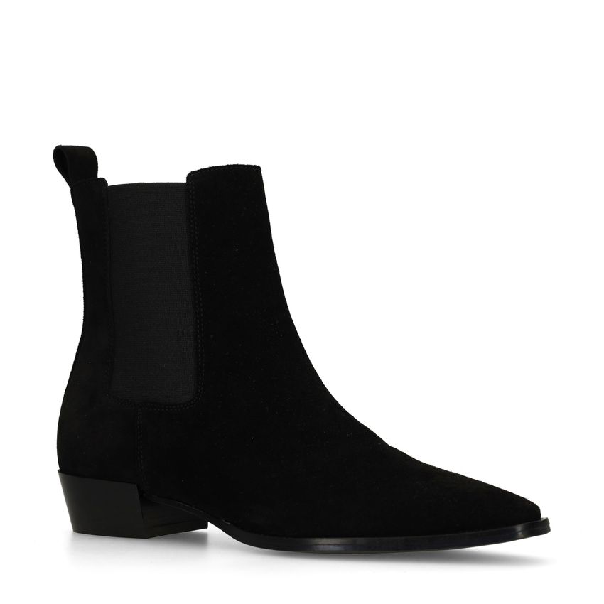 Zwarte suède chelsea boots