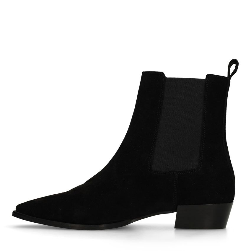 Zwarte suède chelsea boots