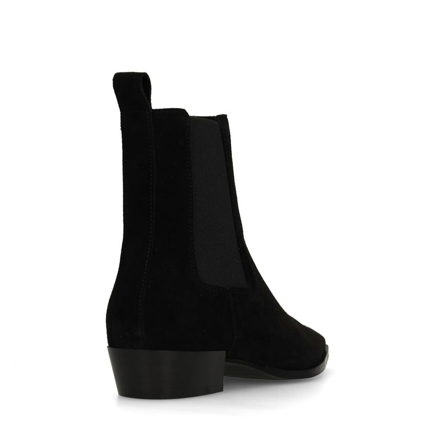 Zwarte suède chelsea boots