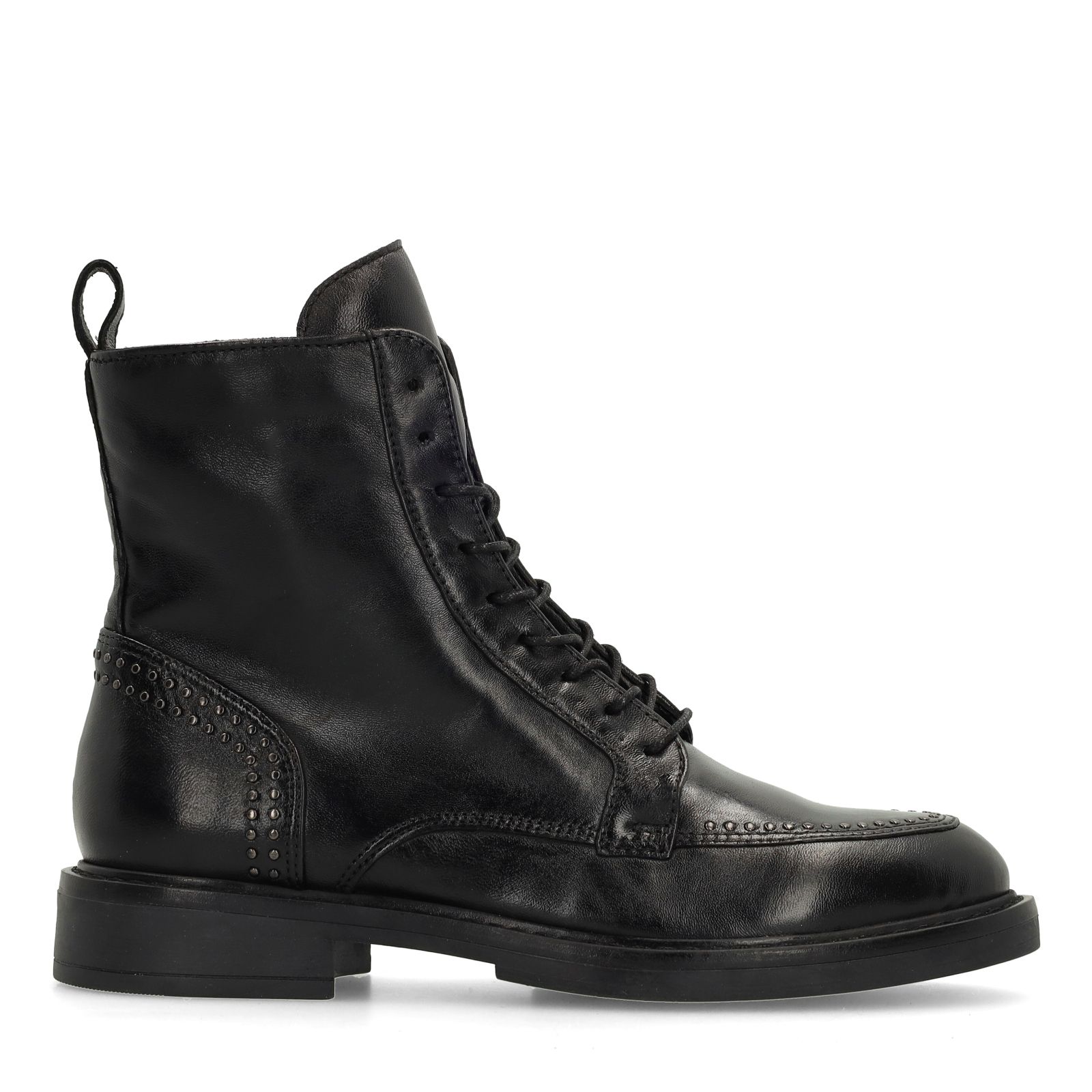 Schwarze Biker Boots aus Leder