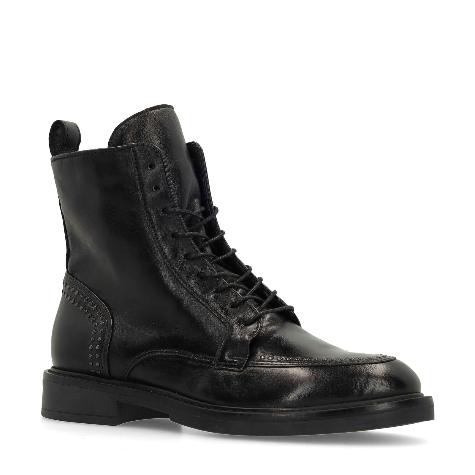 Schwarze Biker Boots aus Leder