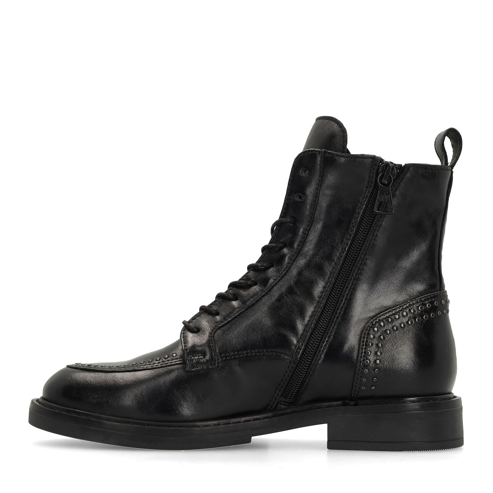 Schwarze Biker Boots aus Leder