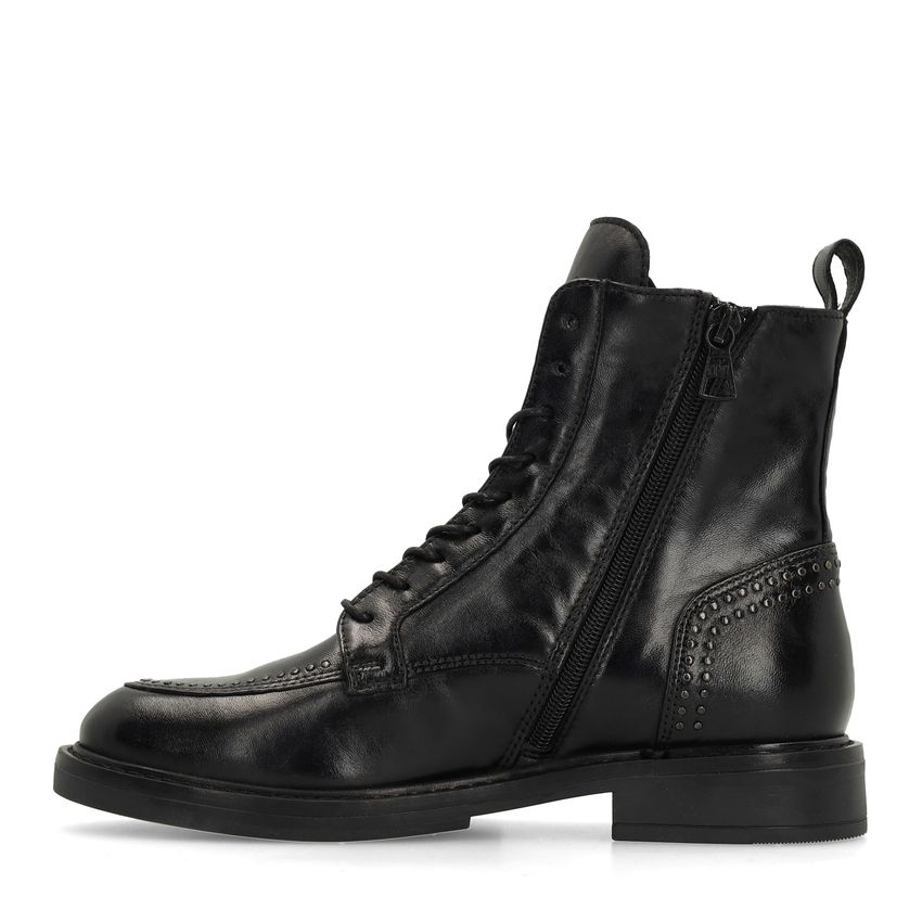 Zwarte leren biker boots