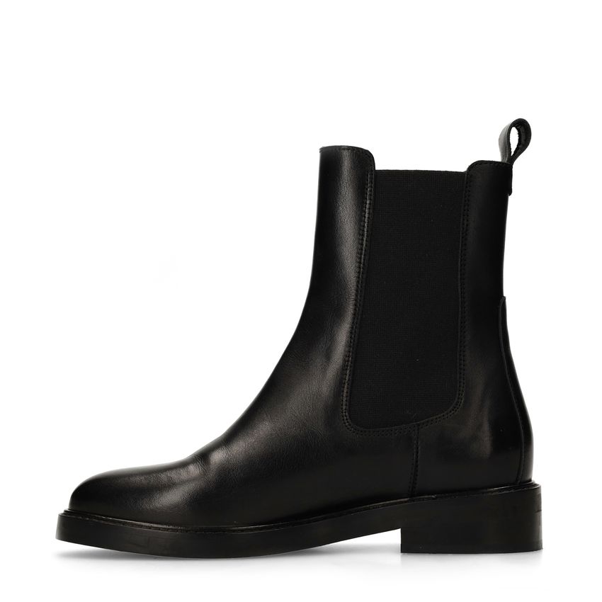 Zwarte leren chelsea boots
