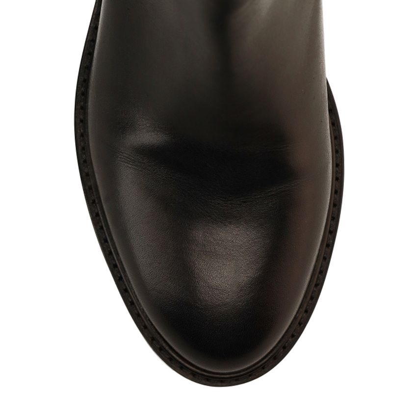 Zwarte leren chelsea boots
