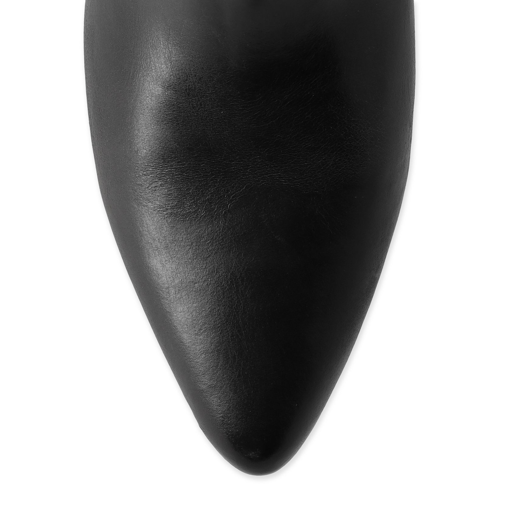 Zwarte leren slouchy enkellaarsjes