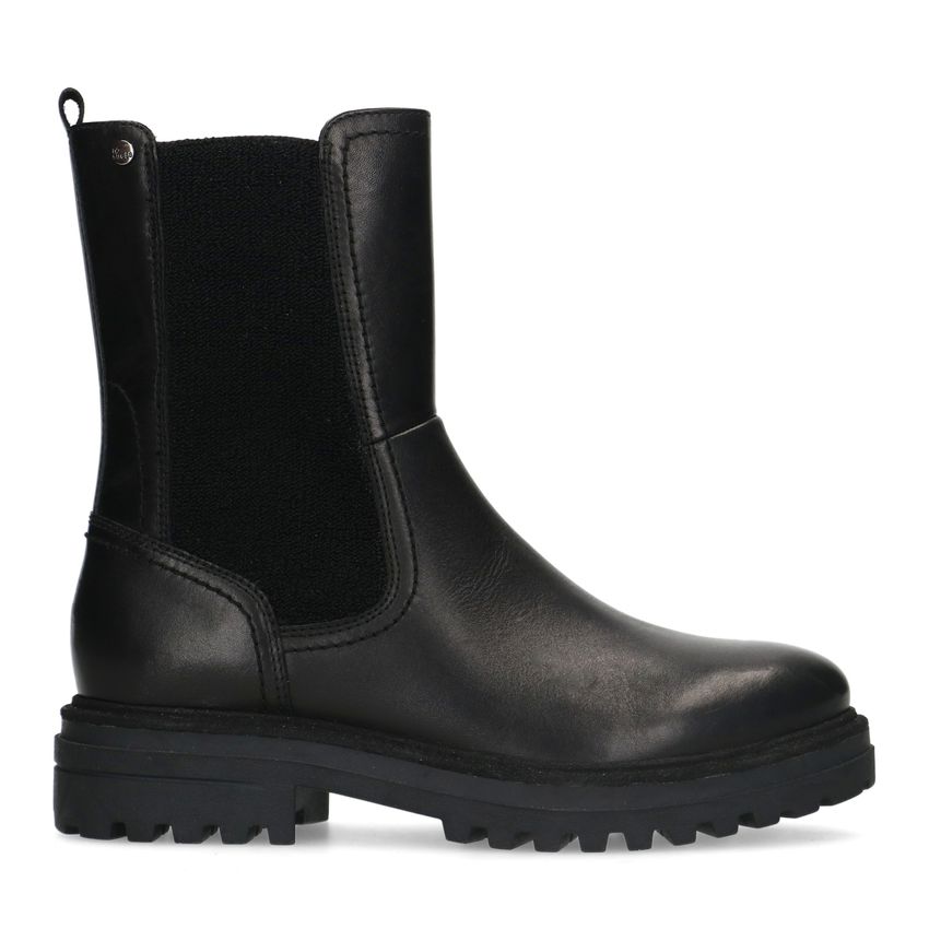 Schwarze Chelsea Boots aus Leder