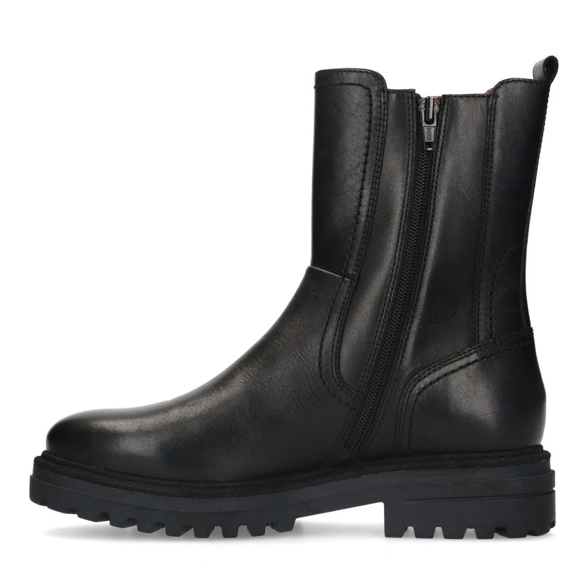 Zwarte leren chelsea boots