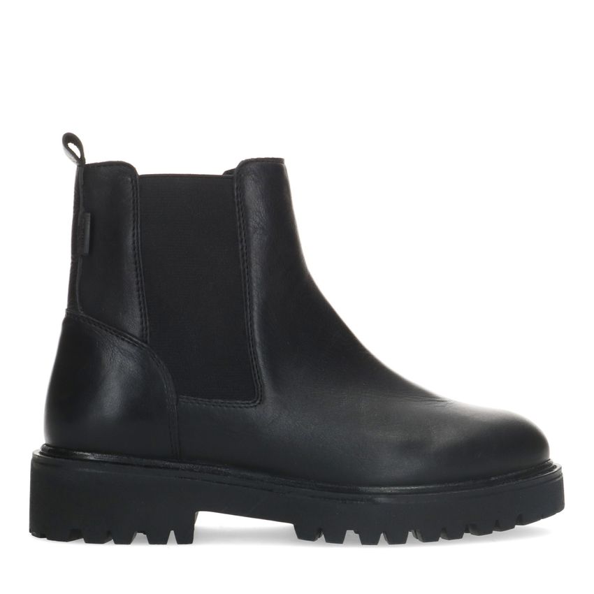 Zwarte leren chelsea boots