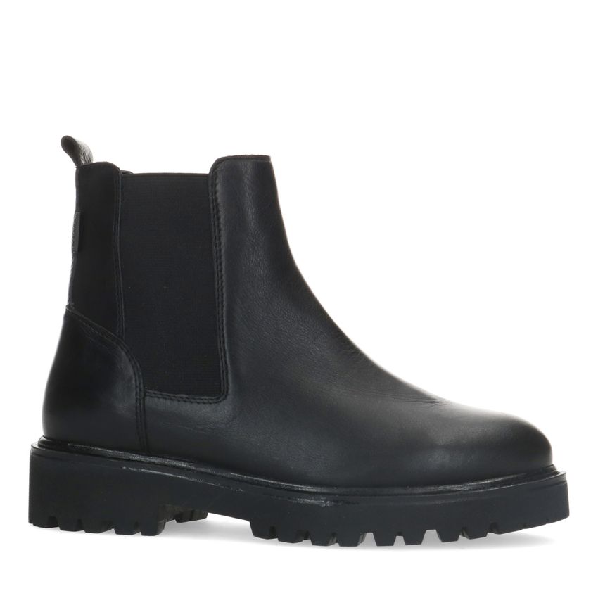 Zwarte leren chelsea boots