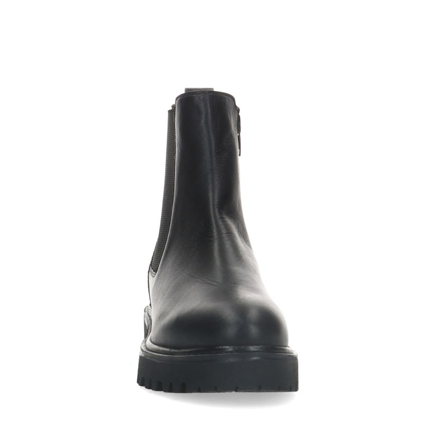 Zwarte leren chelsea boots