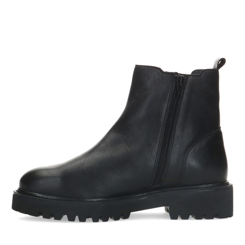 Zwarte leren chelsea boots