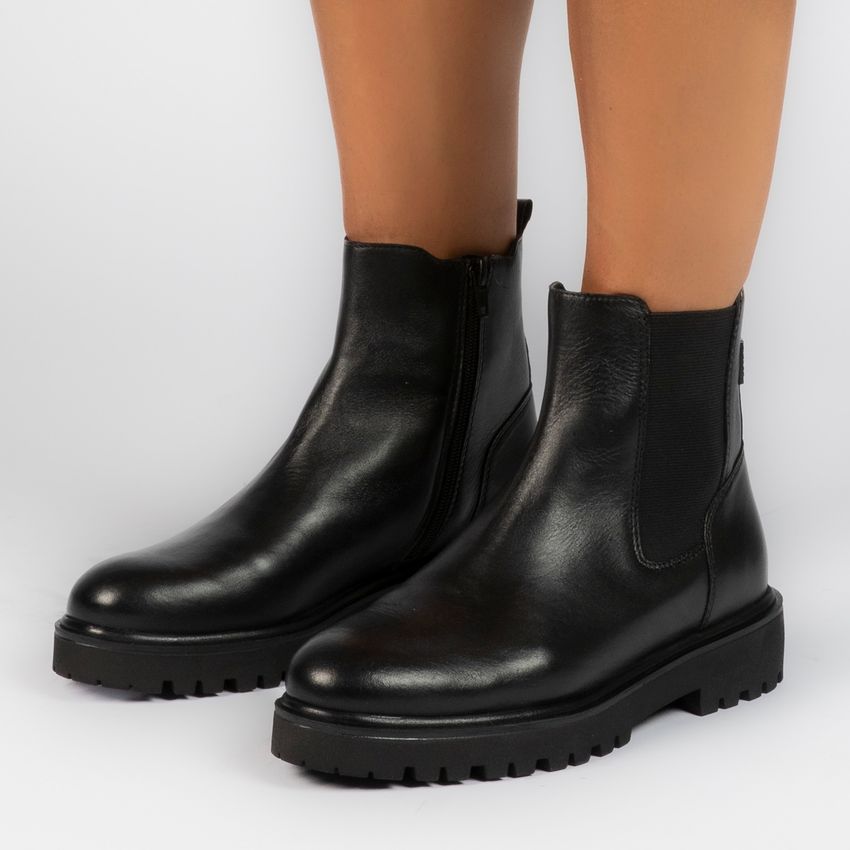 Schwarze Chelsea Boots aus Leder