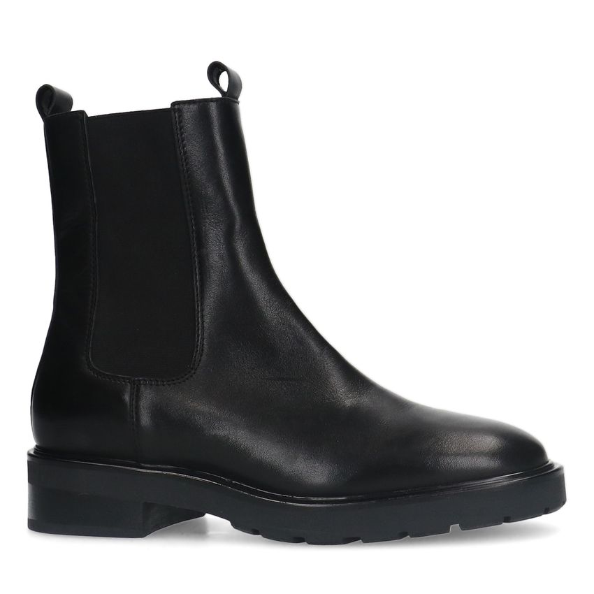 Zwarte leren chelsea boots