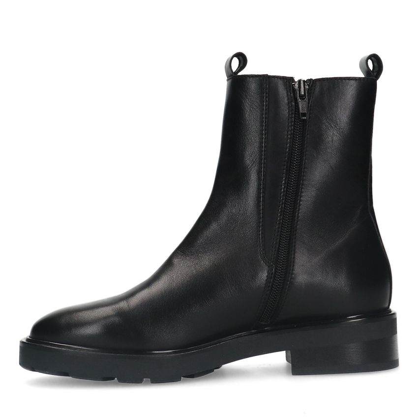 Zwarte leren chelsea boots