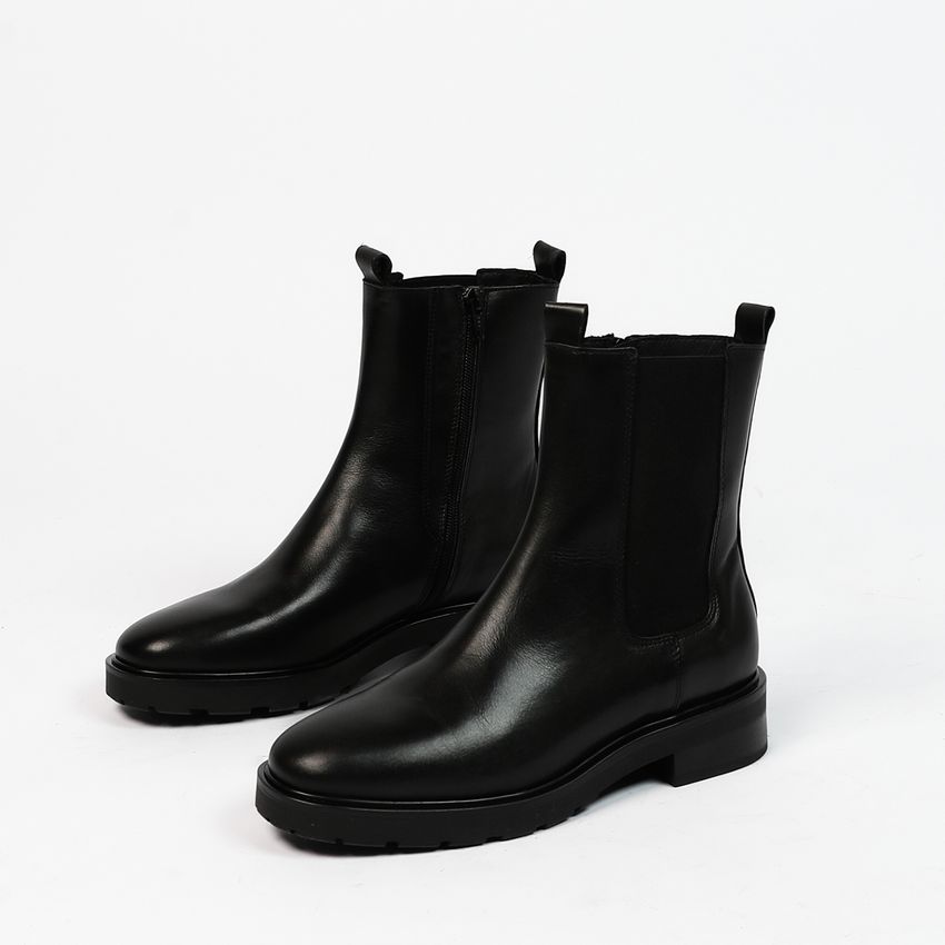 Zwarte leren chelsea boots