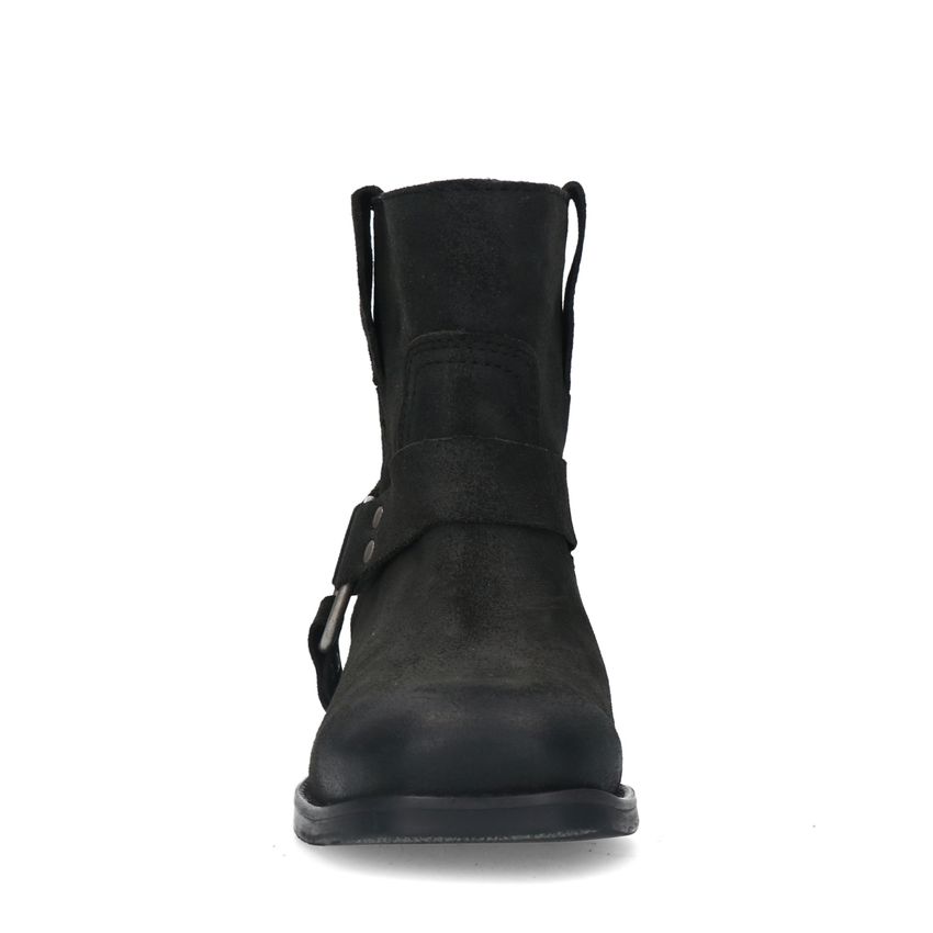 Zwarte leren biker boots