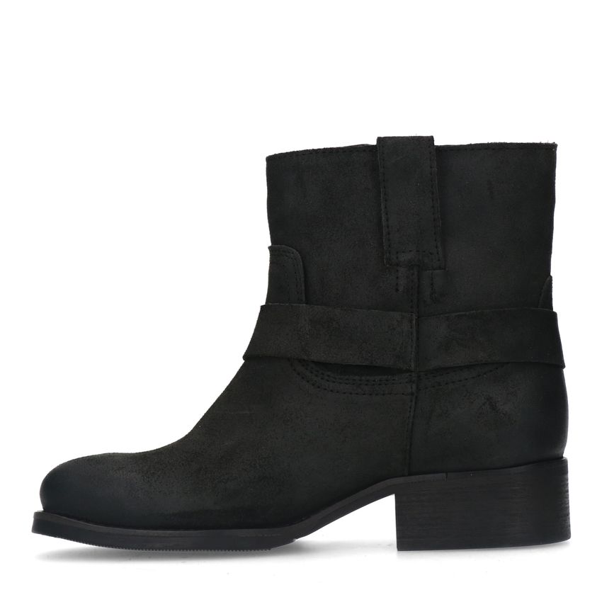 Zwarte leren biker boots