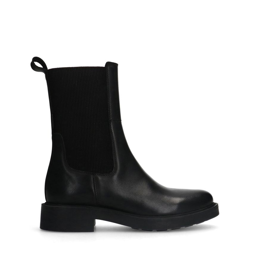 Schwarze Chelsea Boots aus Leder