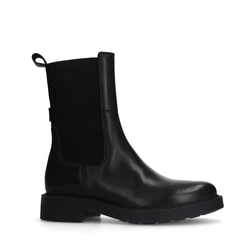 Zwarte leren chelsea boots