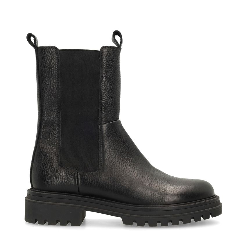 Schwarze Chelsea Boots aus Leder
