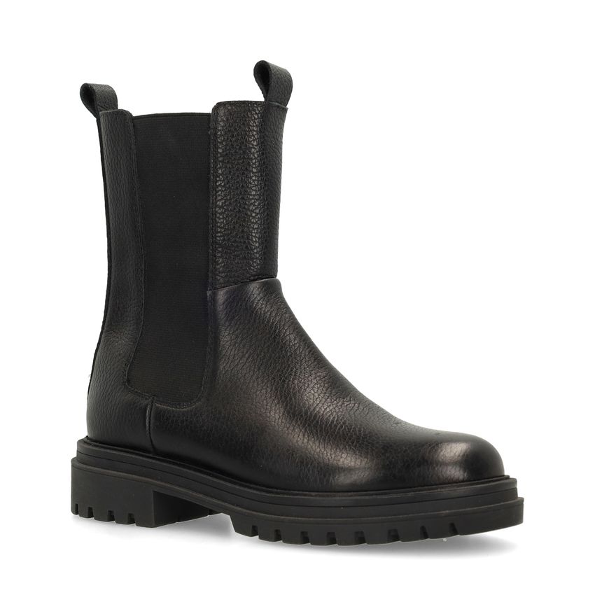 Schwarze Chelsea Boots aus Leder
