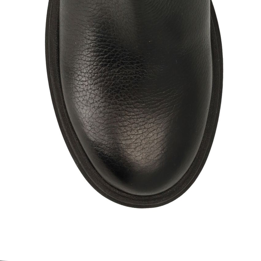 Zwarte leren chelsea boots