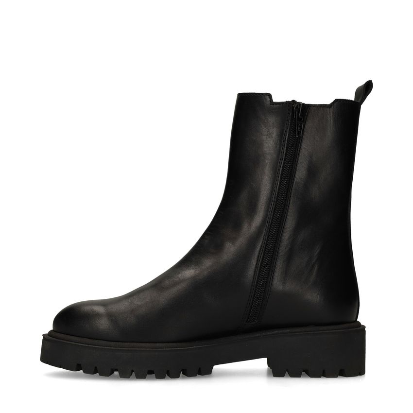 Zwarte leren chelsea boots