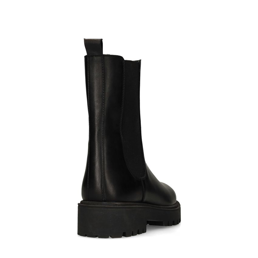 Zwarte leren chelsea boots
