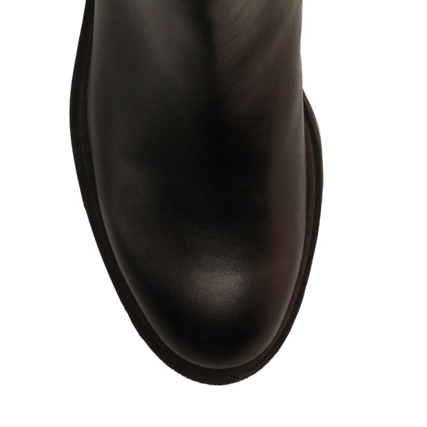 Zwarte leren chelsea boots