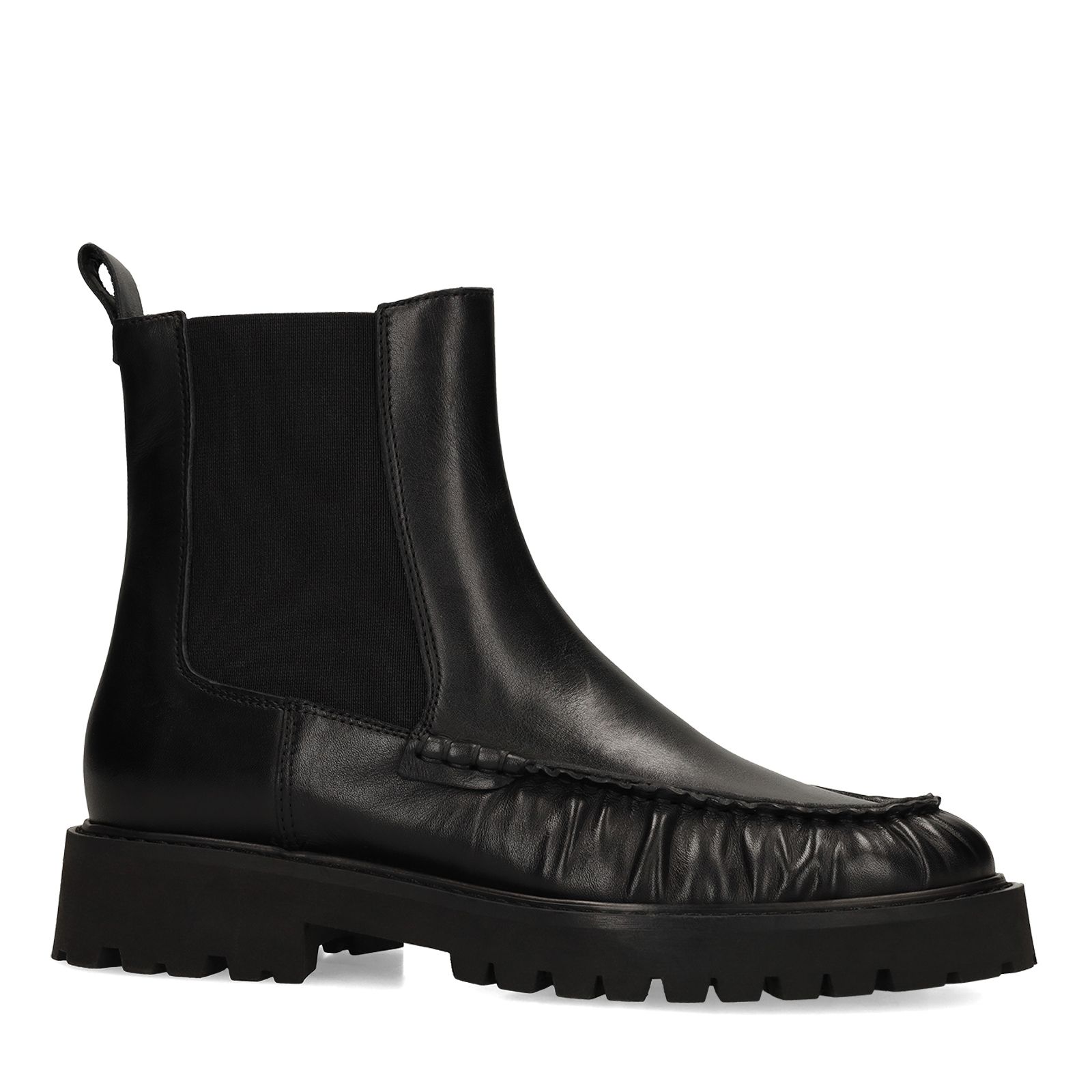 Zwarte leren chelsea boots