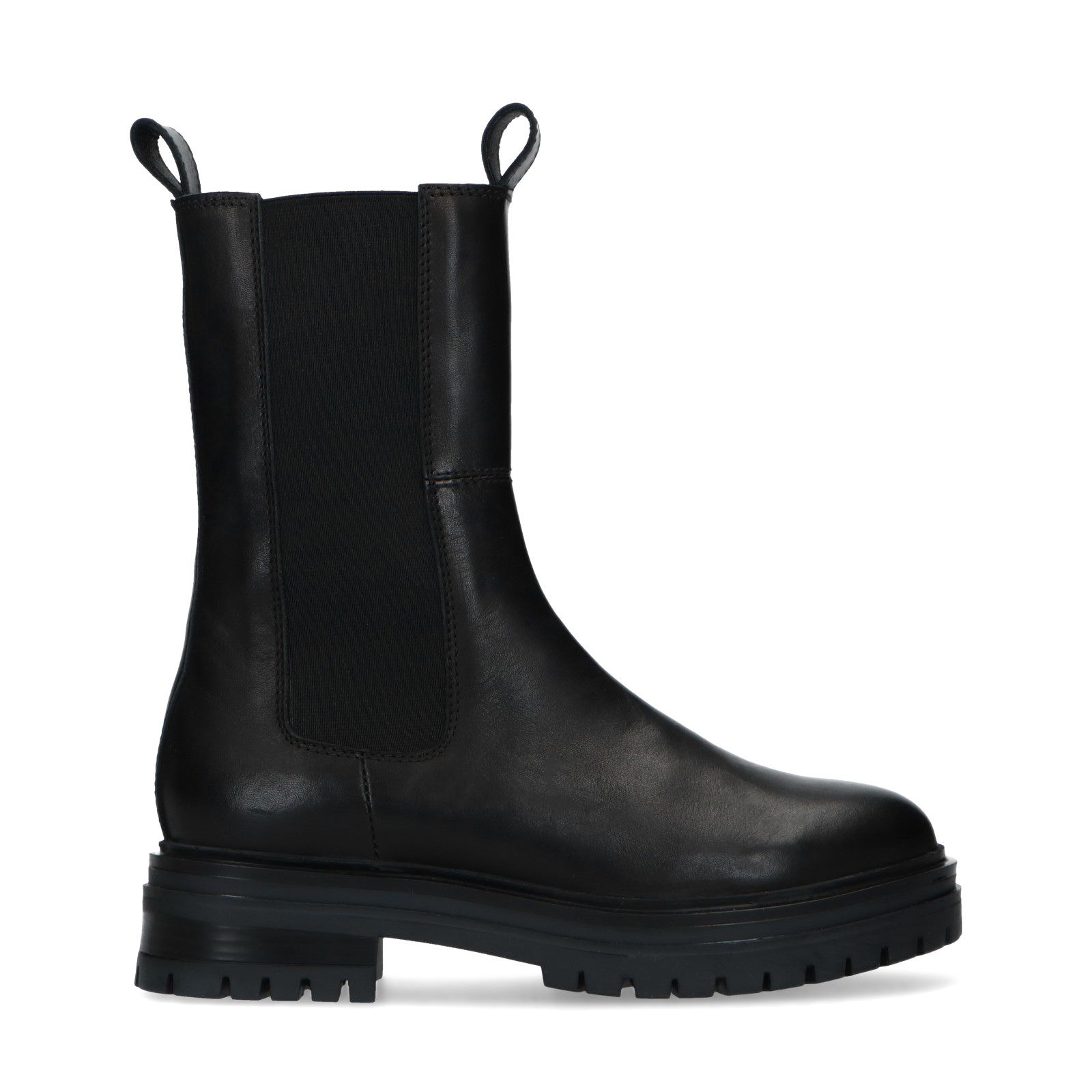 Zwarte leren chelsea boots