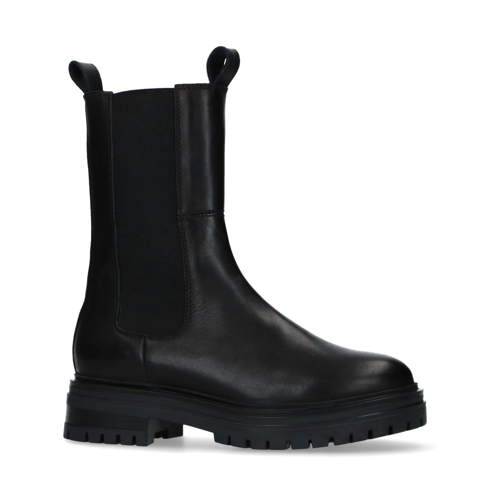 Zwarte leren chelsea boots