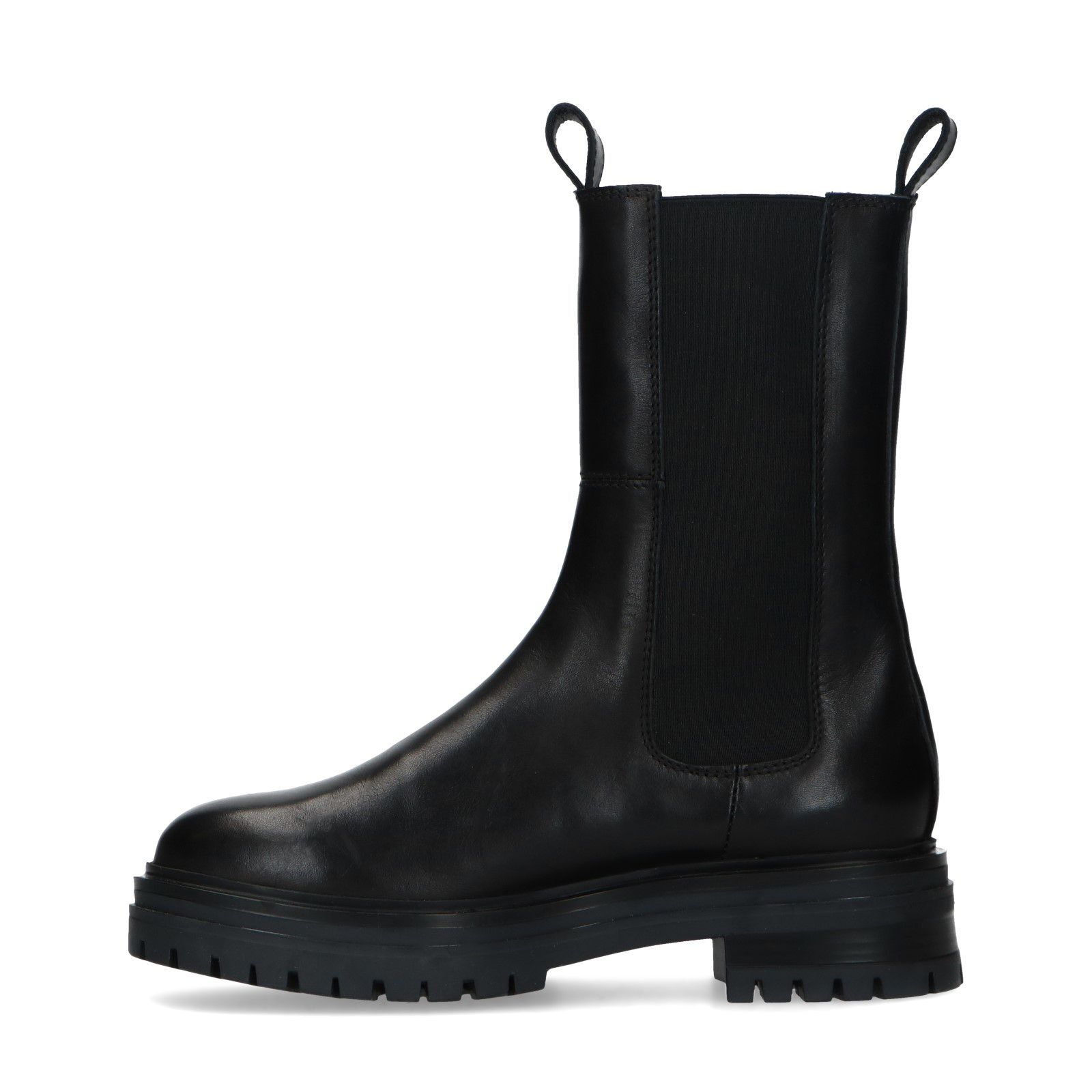 Zwarte leren chelsea boots