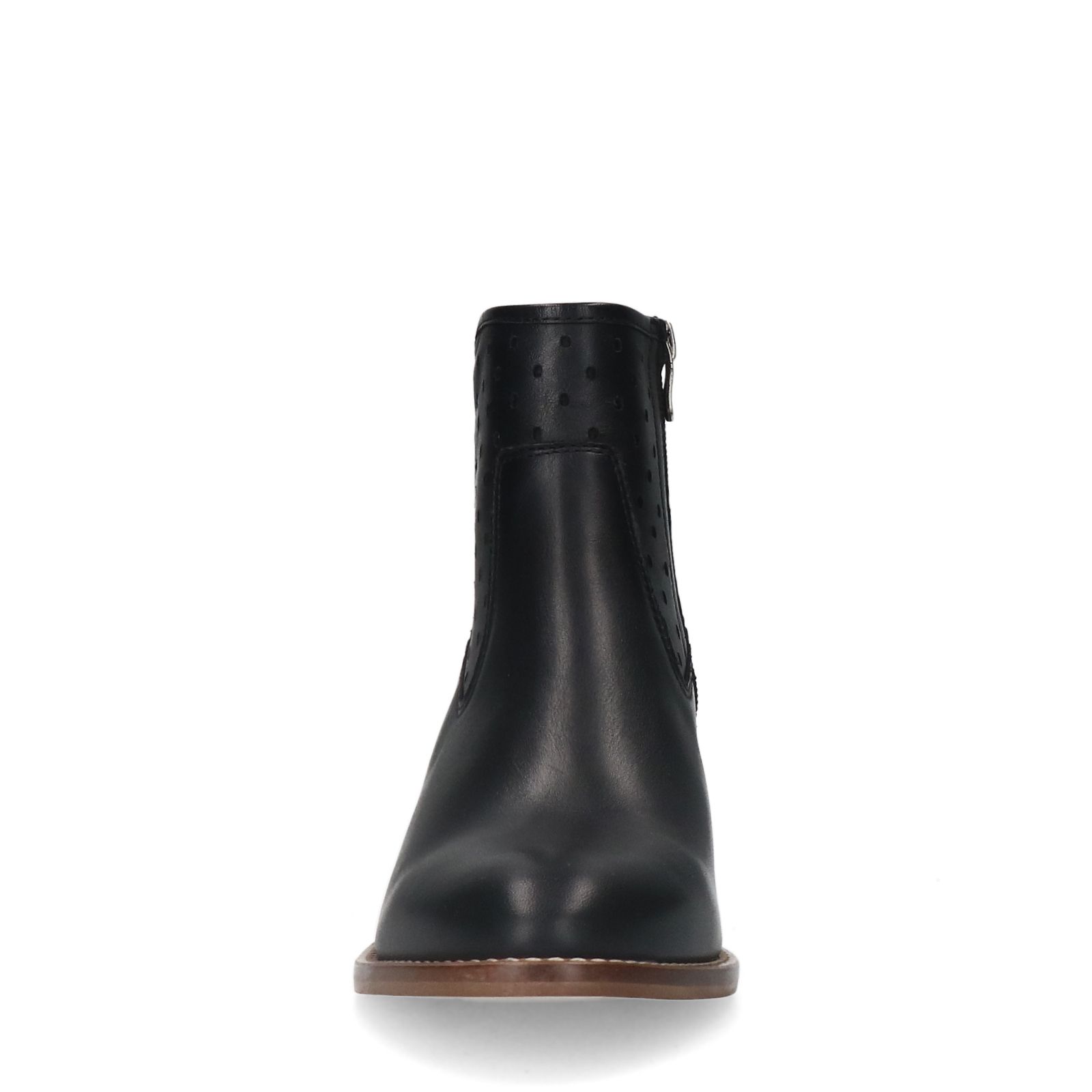Schwarze Lederstiefeletten