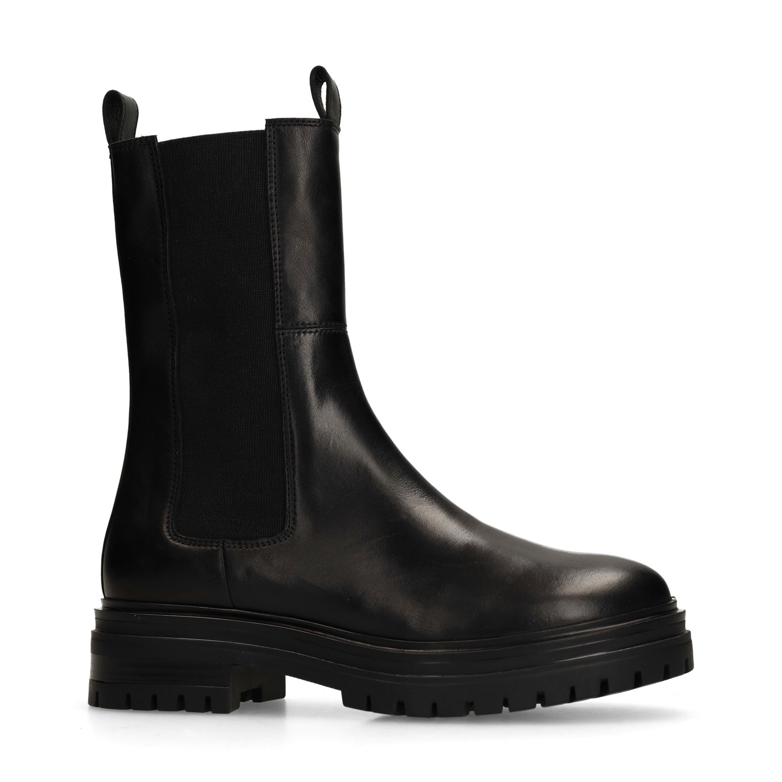 Zwarte leren chelsea boots