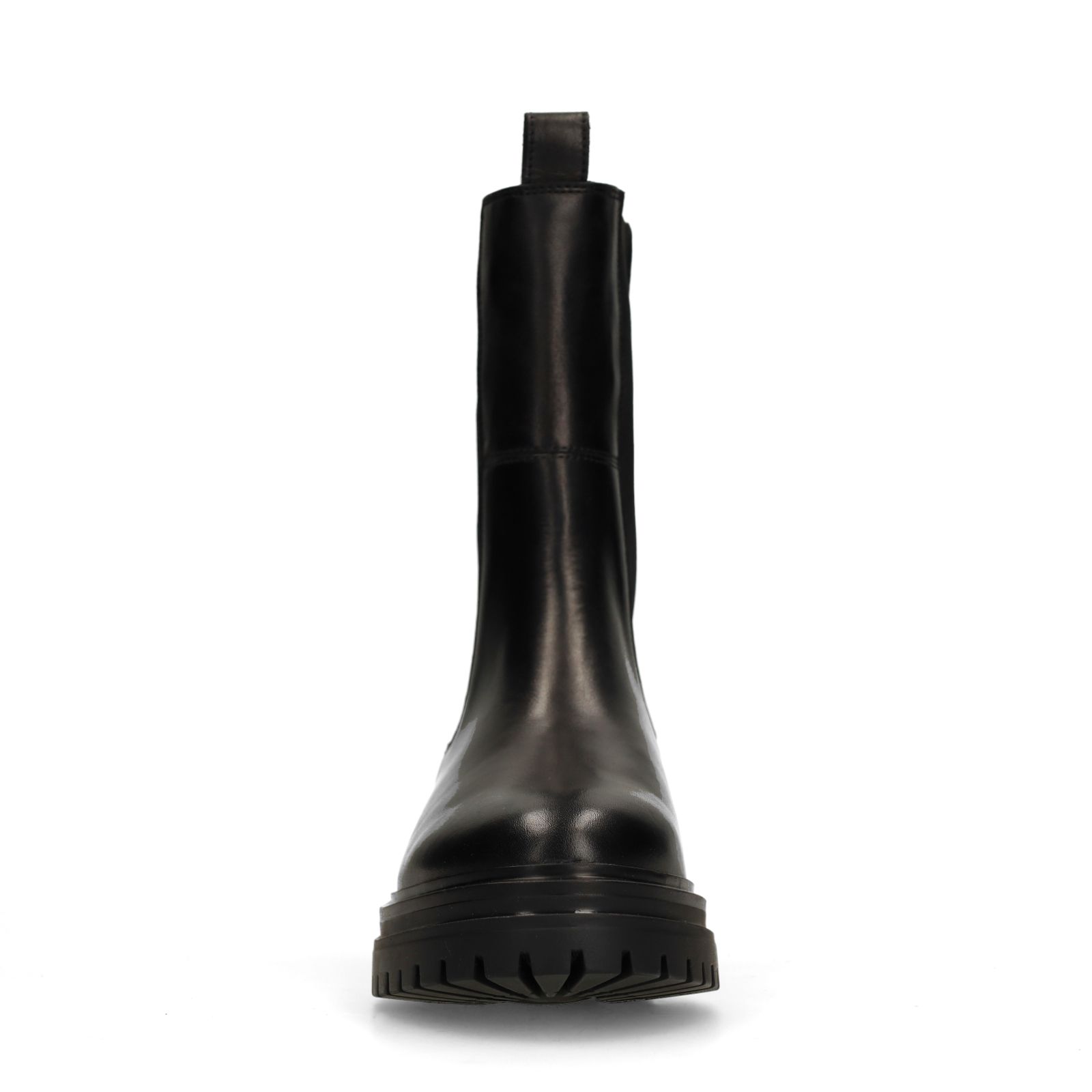 Zwarte leren chelsea boots
